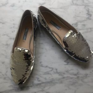 Prada Metallic sequin loafer